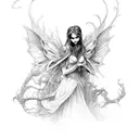 dark fairy  tattoo design idea