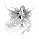 dark fairy  tattoo design idea