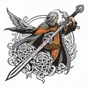 stormlight archives black sword  tattoo design idea