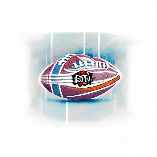 american football tattoo design idea