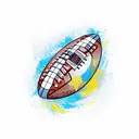 american football tattoo design idea