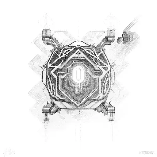 circuitry tattoo design idea