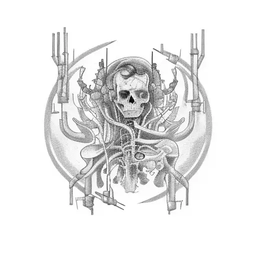 A tatoo of a vinyle with cover of 8 albums: - Between Two Lungs, Florence and the Machine - Weird, Yungblud - Halcyon Da tattoo design idea