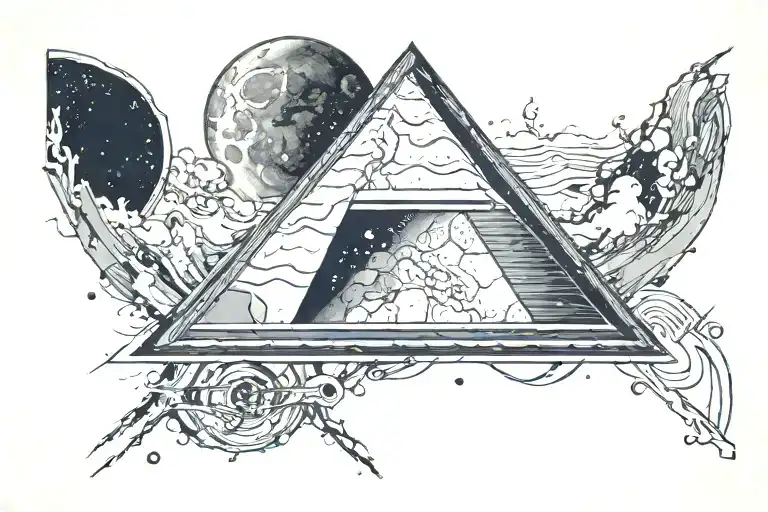 Dark Side of the Moon tattoo design idea