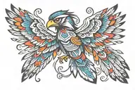 Native American thunderbird  tattoo design idea