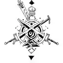 Zoro's three swords tattoo design idea