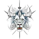 Lion Roaring With Crown Of Thorns tattoo design idea