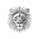 lion with clock tattoo design idea