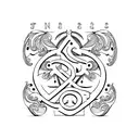letters J and S tattoo design idea