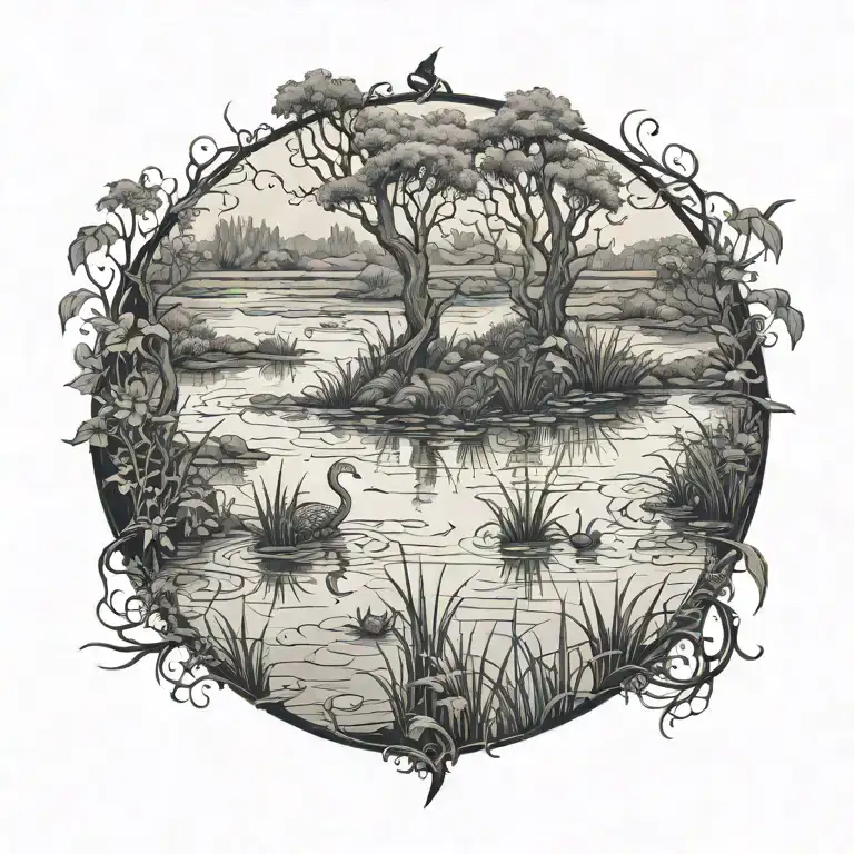 swamp tattoo design idea