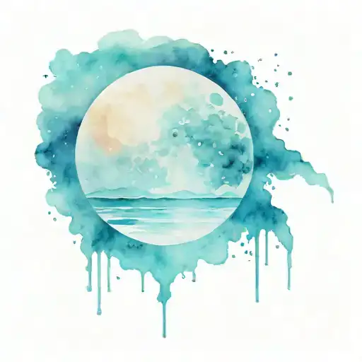 full moon simple tattoo design idea