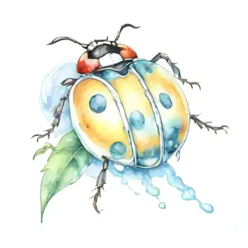 lady bug tattoo design idea