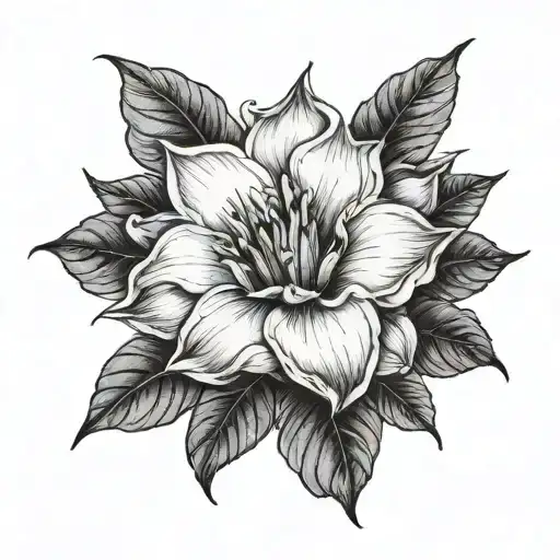 moonflower tattoo design idea