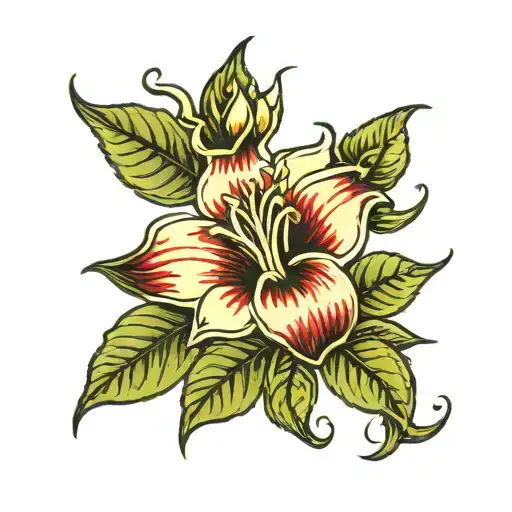 moonflower tattoo design idea