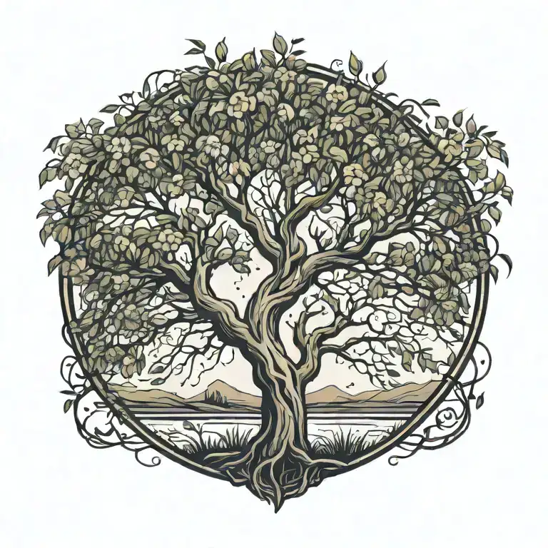 willow tree tattoo design idea