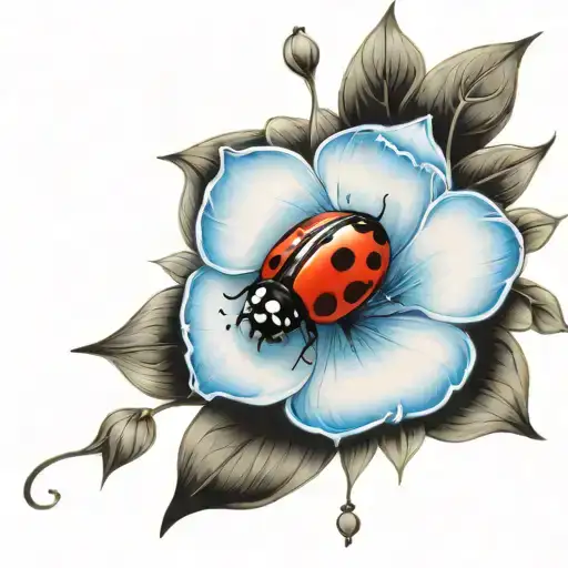 lady bug tattoo design idea