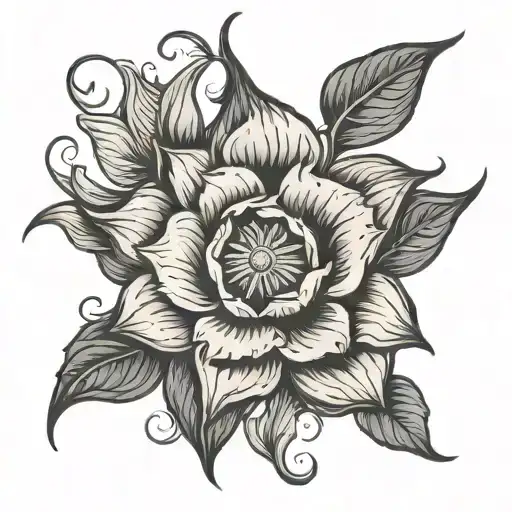 moonflower tattoo design idea