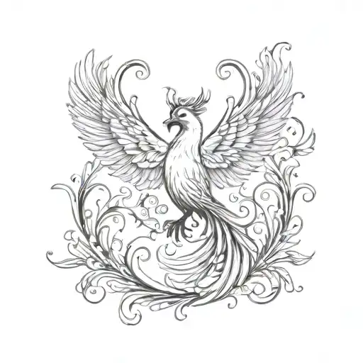 Phoenix tattoo design idea