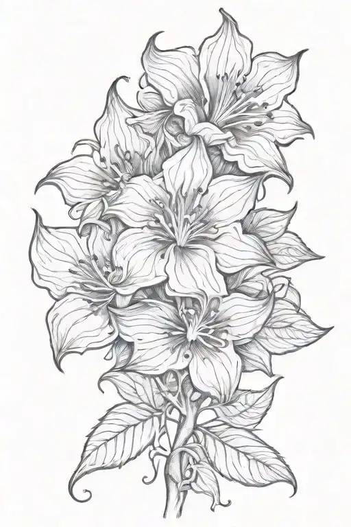 moonflower vine tattoo design idea