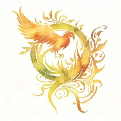 Phoenix rising tattoo design idea