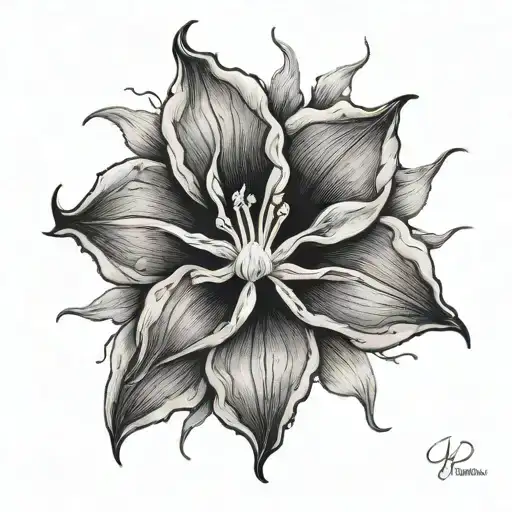 moonflower tattoo design idea