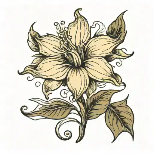 moonflower tattoo design idea