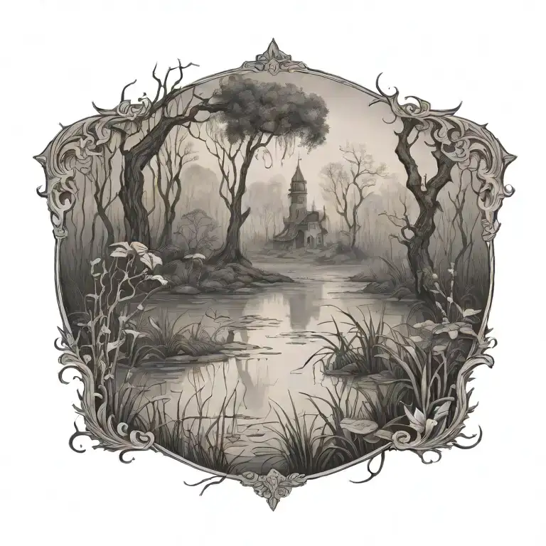 swamp tattoo design idea