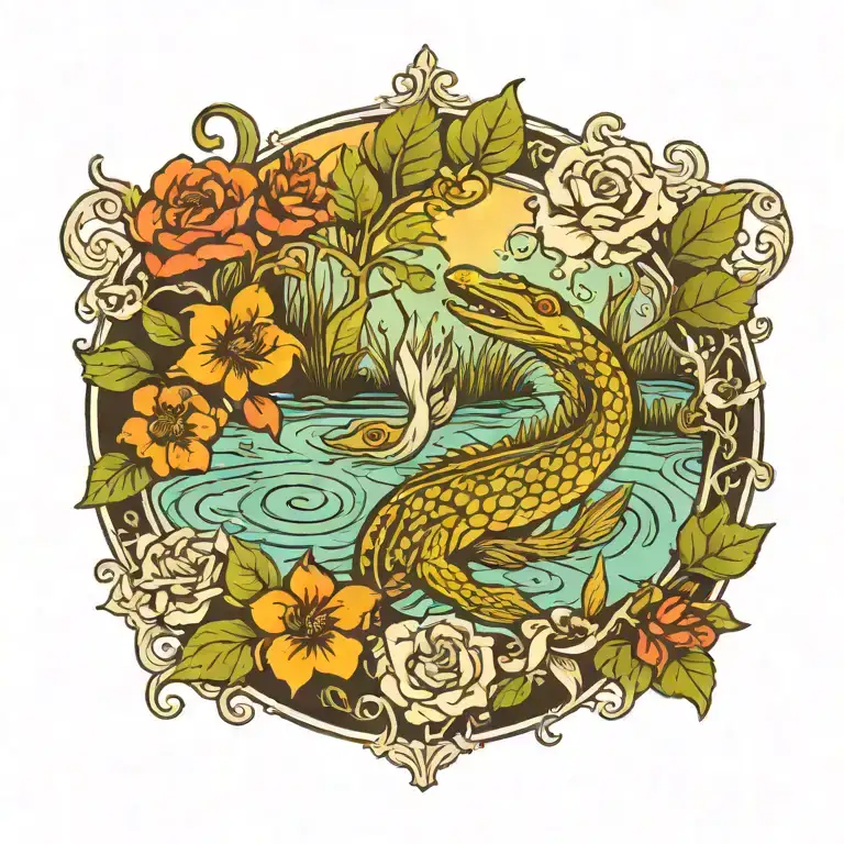 swamp tattoo design idea