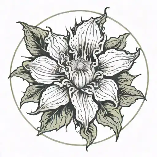 moonflower tattoo design idea