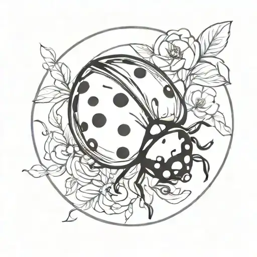 lady bug tattoo design idea