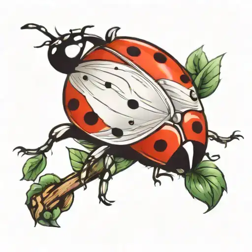 lady bug tattoo design idea