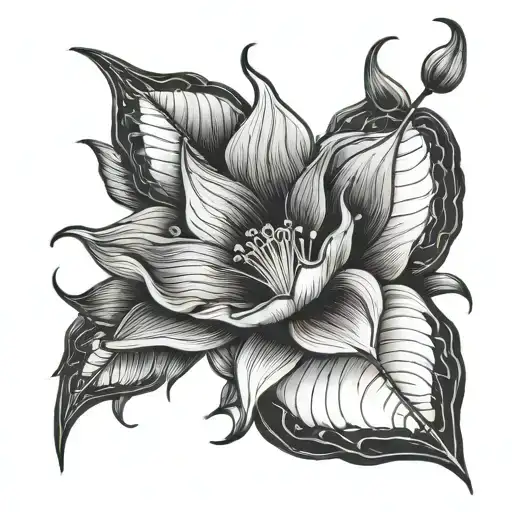 moonflower tattoo design idea