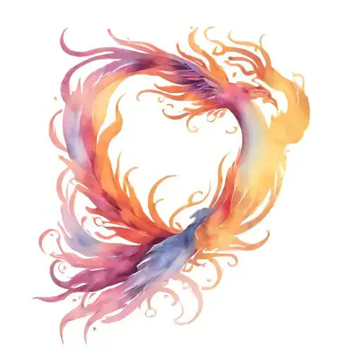 Phoenix rising tattoo design idea