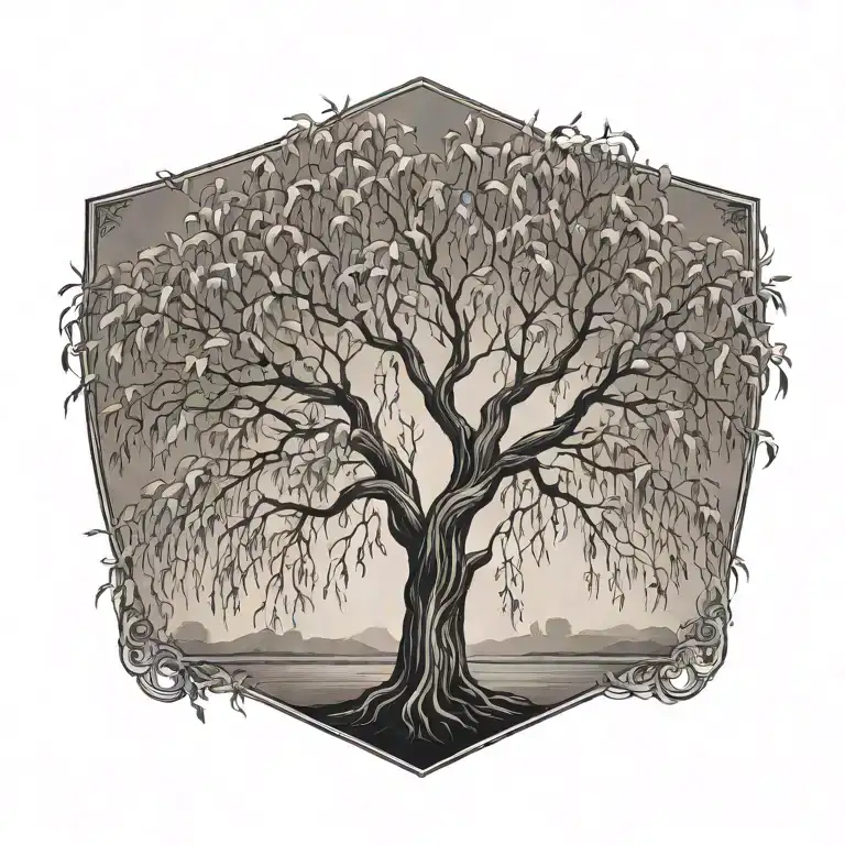 willow tree tattoo design idea