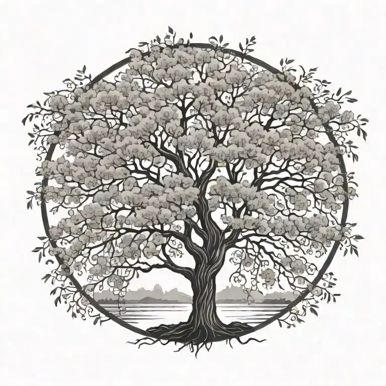 willow tree tattoo design idea