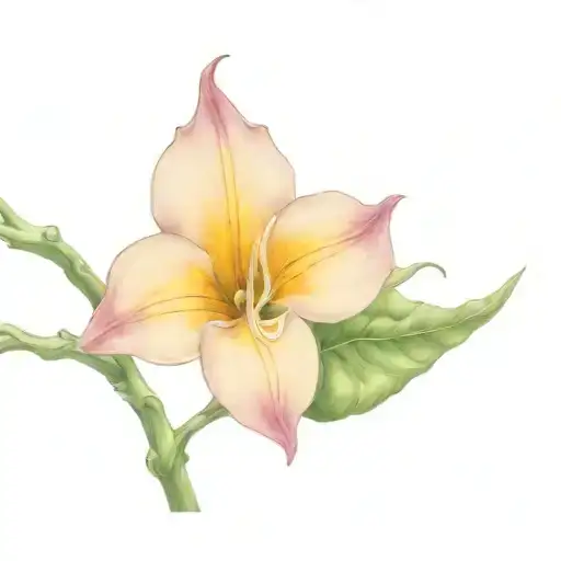 moonflower on a vine tattoo design idea