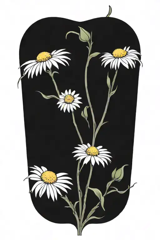daisy growing tattoo design idea