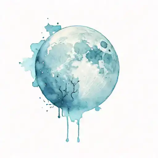 full moon simple tattoo design idea