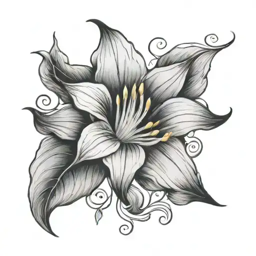 moonflower tattoo design idea