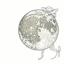 full moon tattoo design idea