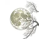 full moon tattoo design idea