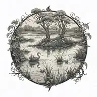 swamp tattoo design idea