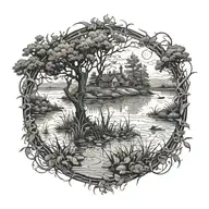 swamp tattoo design idea