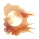 full moon simple tattoo design idea