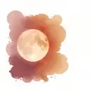 full moon simple tattoo design idea