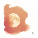 full moon simple tattoo design idea