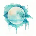 full moon simple tattoo design idea