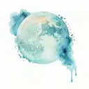 full moon simple tattoo design idea