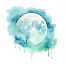 full moon simple tattoo design idea