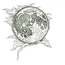 full moon tattoo design idea